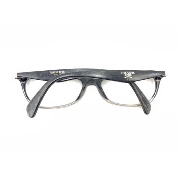 Prada VPR 15P ZYY-1O1 Black Clear Fade Cat Eye Eyeglasses Frames 53-16 135 Italy - Picture 11 of 12
